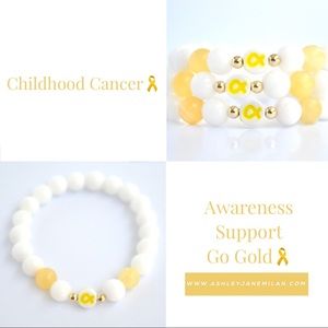 CHILDHOOD CANCER Pink Awareness Beaded Bracelet